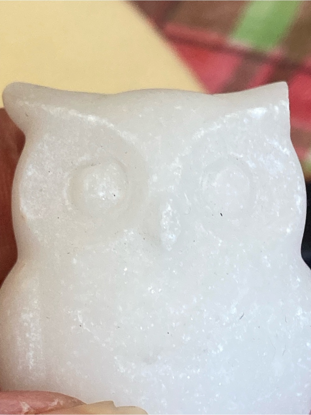 White Jade Owl Figurine